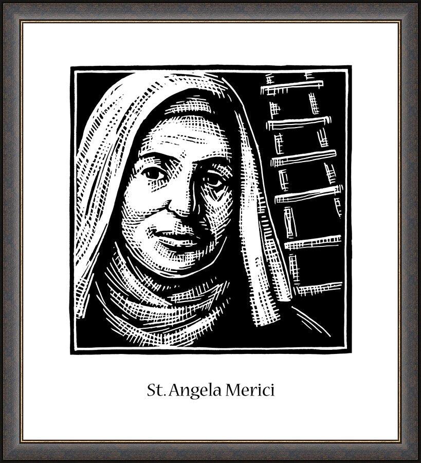 Wall Frame Espresso - St. Angela Merici by J. Lonneman