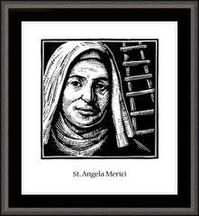 Wall Frame Espresso - St. Angela Merici by J. Lonneman