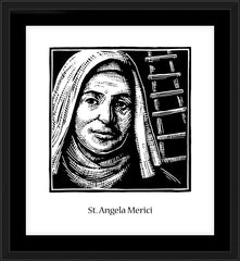 Wall Frame Black - St. Angela Merici by J. Lonneman