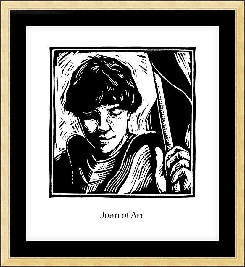 Wall Frame Gold, Matted - St. Joan of Arc by Julie Lonneman - Trinity Stores