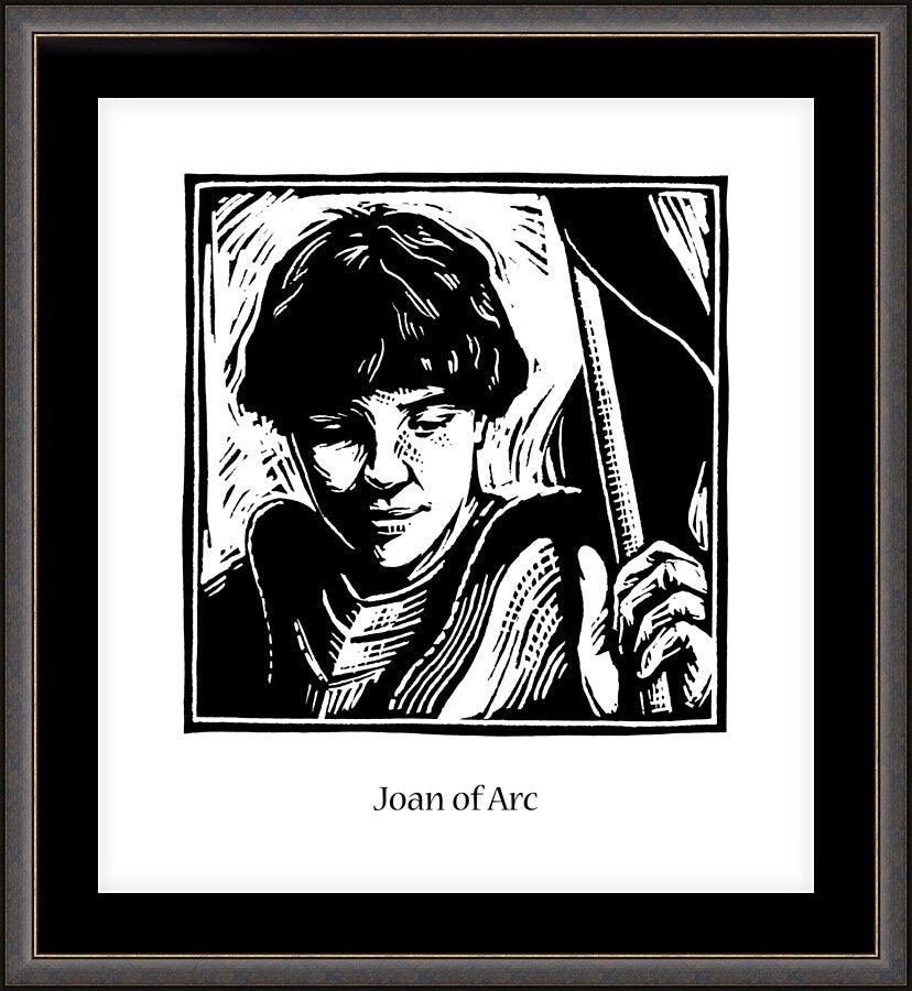 Wall Frame Espresso, Matted - St. Joan of Arc by Julie Lonneman - Trinity Stores