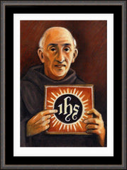 Wall Frame Espresso - St. Bernardine of Siena by J. Lonneman