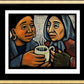 Wall Frame Gold, Matted - Blessed Are the Poor by J. Lonneman