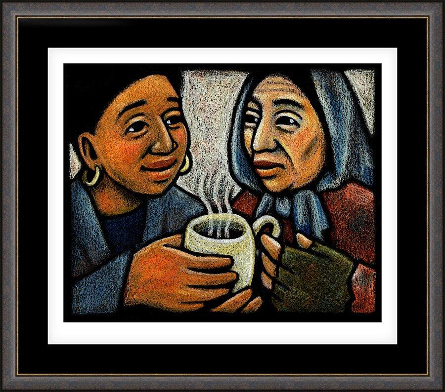 Wall Frame Espresso, Matted - Blessed Are the Poor by Julie Lonneman - Trinity Stores