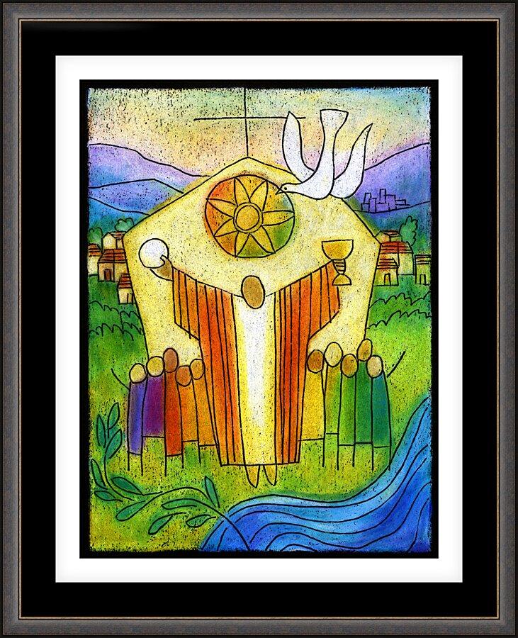 Wall Frame Espresso, Matted - Body of Christ by Julie Lonneman - Trinity Stores
