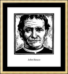 Wall Frame Gold - St. John Bosco by J. Lonneman