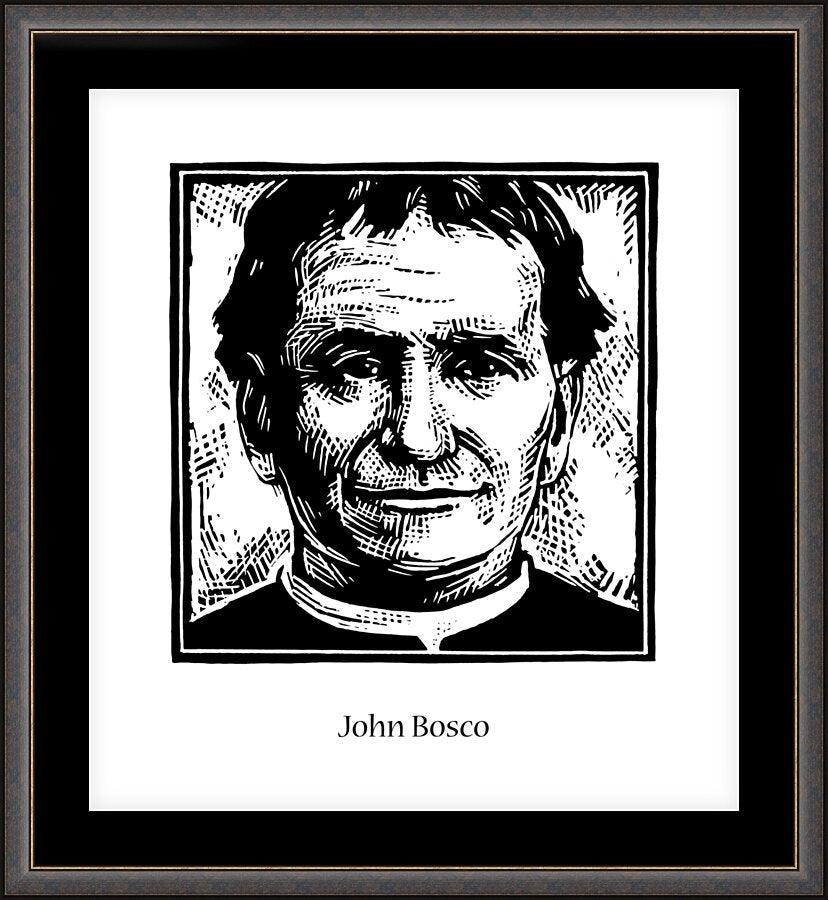 Wall Frame Espresso, Matted - St. John Bosco by Julie Lonneman - Trinity Stores