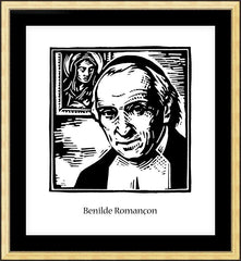 Wall Frame Gold - St. Benhilde Romançon by J. Lonneman