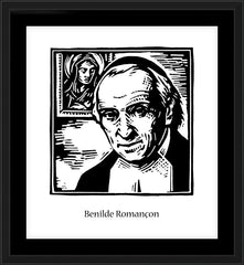 Wall Frame Black - St. Benhilde Romançon by J. Lonneman