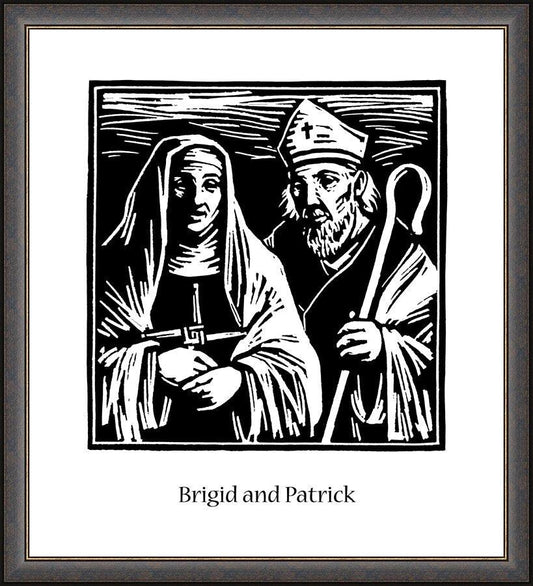 Wall Frame Espresso - Sts. Brigid and Patrick by J. Lonneman