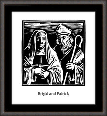 Wall Frame Espresso - Sts. Brigid and Patrick by J. Lonneman