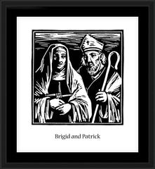 Wall Frame Black - Sts. Brigid and Patrick by J. Lonneman