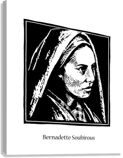 Canvas Print - St. Bernadette Soubirous by J. Lonneman