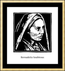 Wall Frame Gold - St. Bernadette Soubirous by J. Lonneman