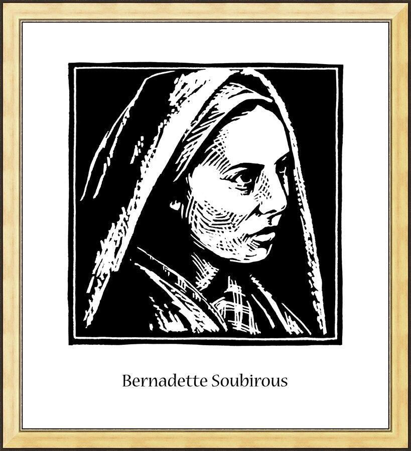 Wall Frame Gold - St. Bernadette Soubirous by Julie Lonneman - Trinity Stores