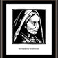 Wall Frame Espresso, Matted - St. Bernadette Soubirous by J. Lonneman