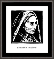 Wall Frame Espresso - St. Bernadette Soubirous by J. Lonneman