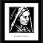 Wall Frame Black, Matted - St. Bernadette Soubirous by Julie Lonneman - Trinity Stores