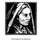 Wall Frame Black, Matted - St. Bernadette Soubirous by Julie Lonneman - Trinity Stores