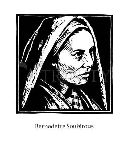 Wall Frame Black, Matted - St. Bernadette Soubirous by Julie Lonneman - Trinity Stores