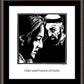 Wall Frame Espresso, Matted - Sts. Clare and Francis by J. Lonneman