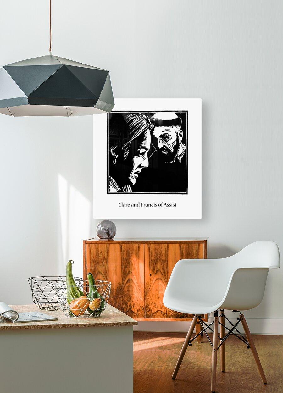 Acrylic Print - Sts. Clare and Francis by Julie Lonneman - Trinity Stores