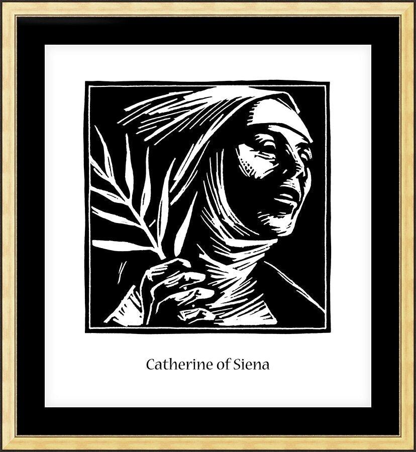 Wall Frame Gold, Matted - St. Catherine of Siena by Julie Lonneman - Trinity Stores