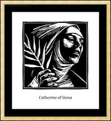 Wall Frame Gold - St. Catherine of Siena by J. Lonneman