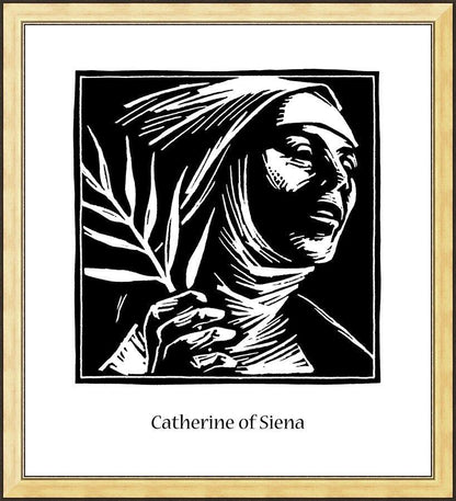 Wall Frame Gold - St. Catherine of Siena by Julie Lonneman - Trinity Stores