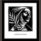 Wall Frame Espresso, Matted - St. Catherine of Siena by Julie Lonneman - Trinity Stores