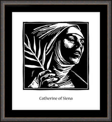 Wall Frame Espresso - St. Catherine of Siena by J. Lonneman