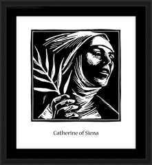Wall Frame Black - St. Catherine of Siena by J. Lonneman