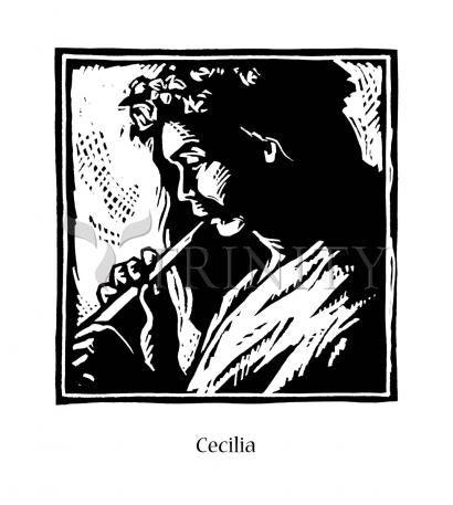Wall Frame Gold, Matted - St. Cecilia by J. Lonneman