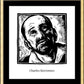Wall Frame Gold, Matted - St. Charles Borromeo by Julie Lonneman - Trinity Stores