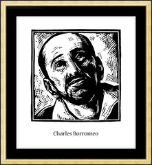 Wall Frame Gold - St. Charles Borromeo by J. Lonneman