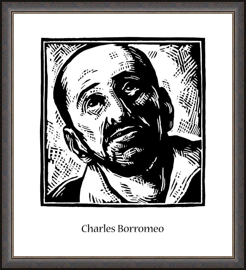 Wall Frame Espresso - St. Charles Borromeo by Julie Lonneman - Trinity Stores
