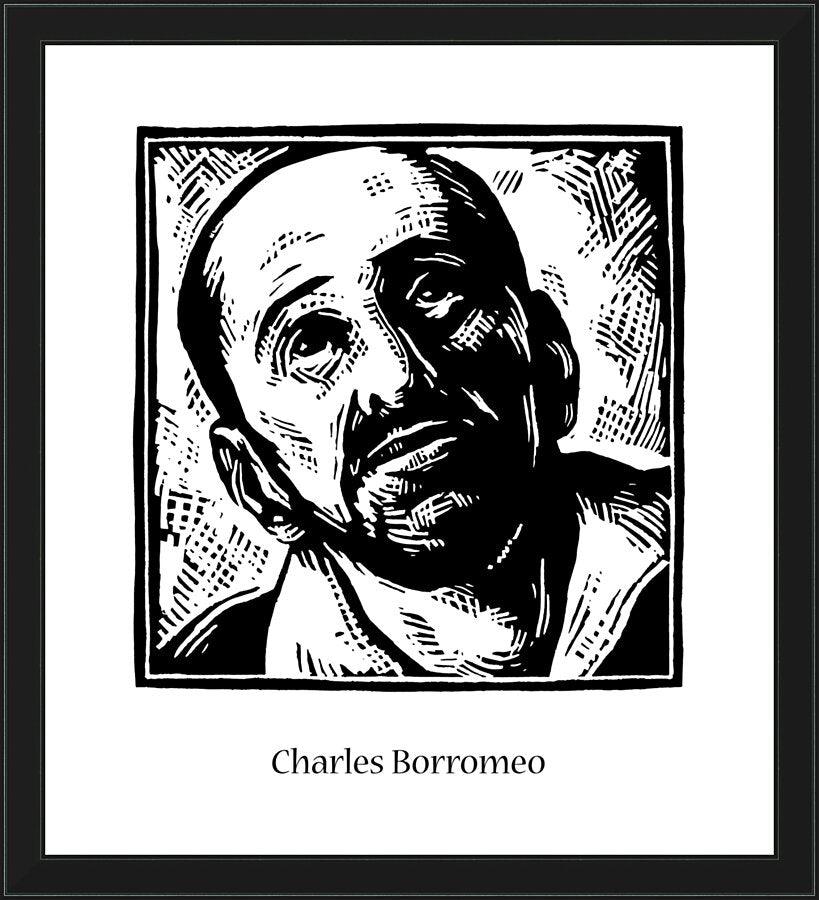 Wall Frame Black - St. Charles Borromeo by Julie Lonneman - Trinity Stores