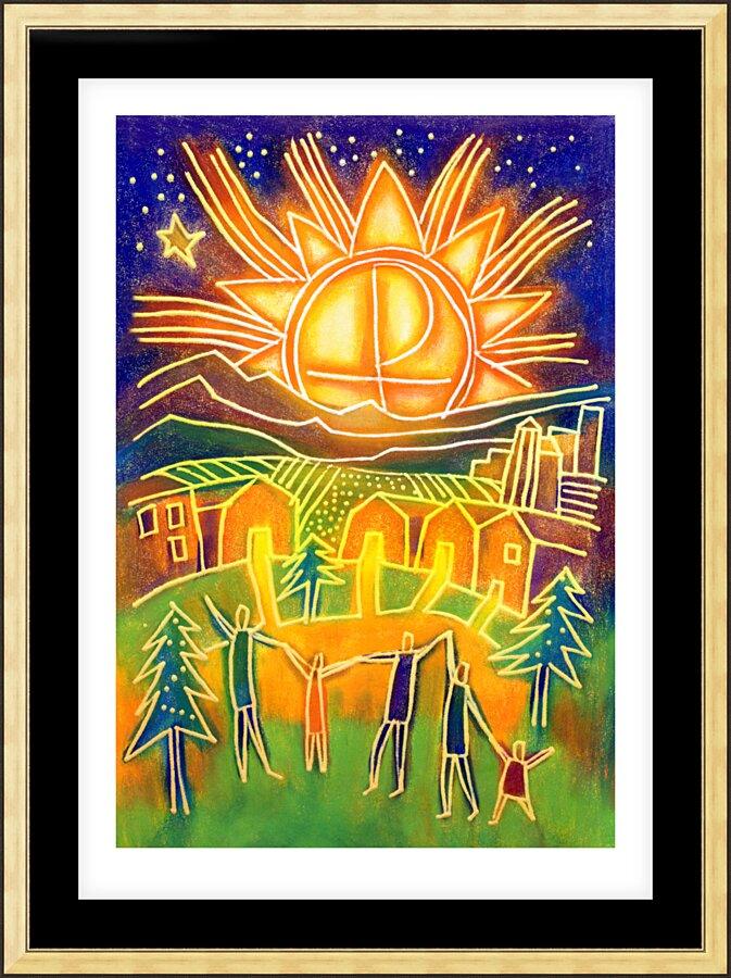 Wall Frame Gold, Matted - Christmas Dawn by Julie Lonneman - Trinity Stores