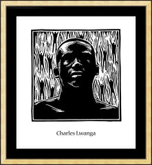 Wall Frame Gold - St. Charles Lwanga by J. Lonneman