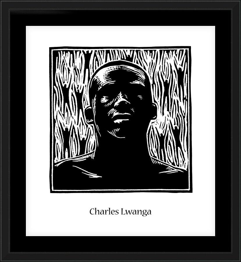 Wall Frame Black, Matted - St. Charles Lwanga by J. Lonneman