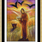 Wall Frame Gold, Matted - Christ in the Desert by Julie Lonneman - Trinity Stores