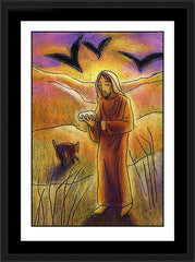 Wall Frame Black - Christ in the Desert by J. Lonneman