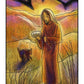 Wall Frame Black, Matted - Christ in the Desert by Julie Lonneman - Trinity Stores