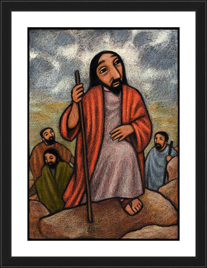 Wall Frame Black - Lent, 2nd Sunday - Climbing Mount Tabor by Julie Lonneman - Trinity Stores