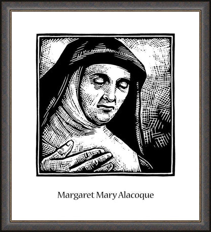 Wall Frame Espresso - St. Margaret Mary Alacoque by J. Lonneman
