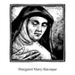 Wall Frame Espresso, Matted - St. Margaret Mary Alacoque by J. Lonneman
