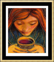 Wall Frame Gold - Communion Cup by J. Lonneman