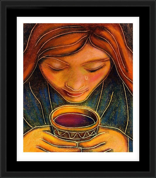 Wall Frame Black, Matted - Communion Cup by J. Lonneman