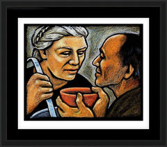 Wall Frame Black - Dorothy Day Feeding the Hungry by J. Lonneman