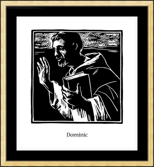 Wall Frame Gold, Matted - St. Dominic by J. Lonneman
